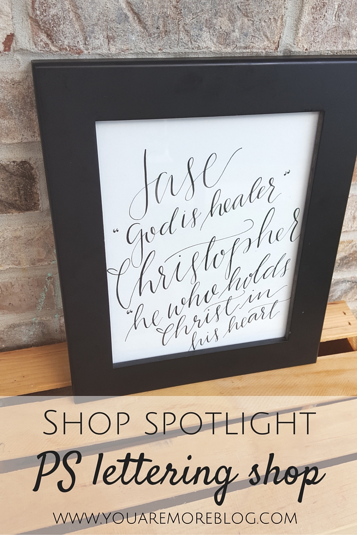 Shop Spotlight: PS Lettering Shop Specializing in calligraphy and watercolor prints.