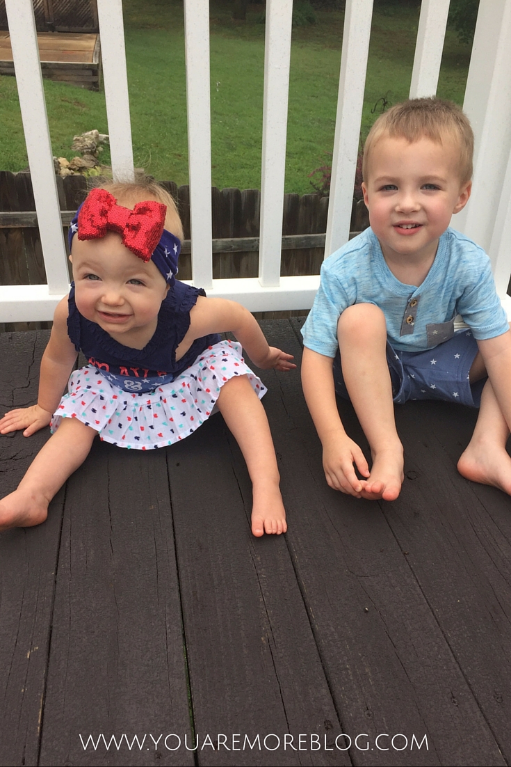 Rainy fourth of July indoor celebration.