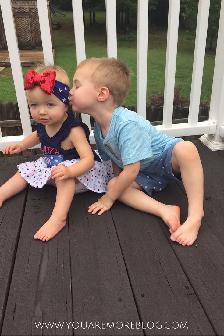 Rainy fourth of July indoor celebration.