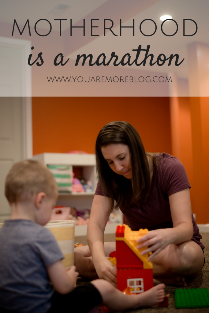 Motherhood often times feels like we are running a marathon. 