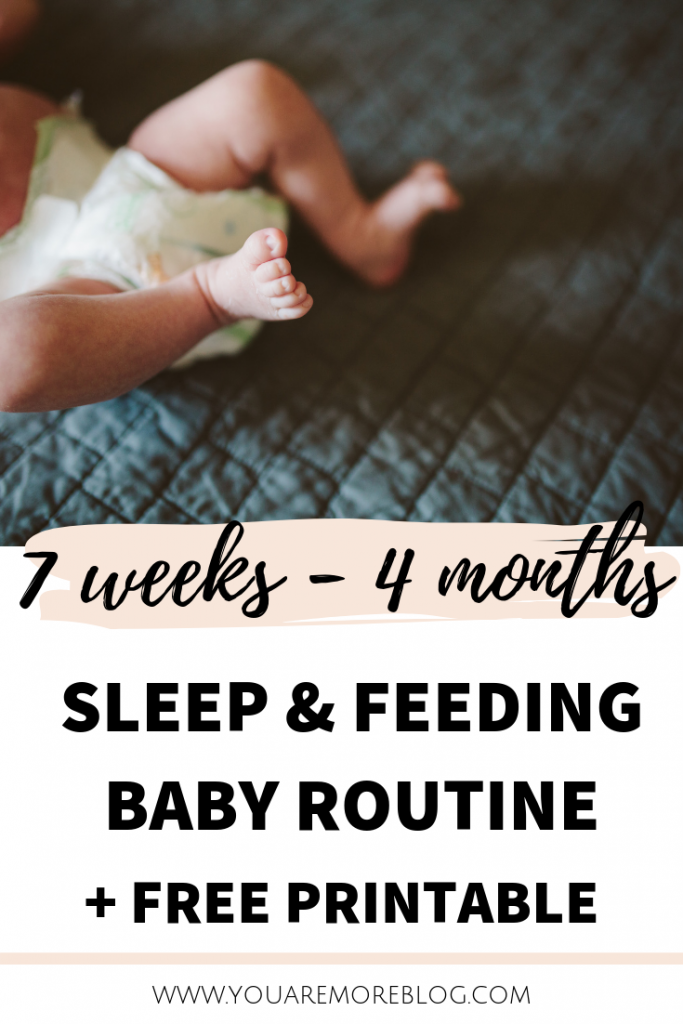 Schedule and routine for 7 weeks to 4 months baby. 