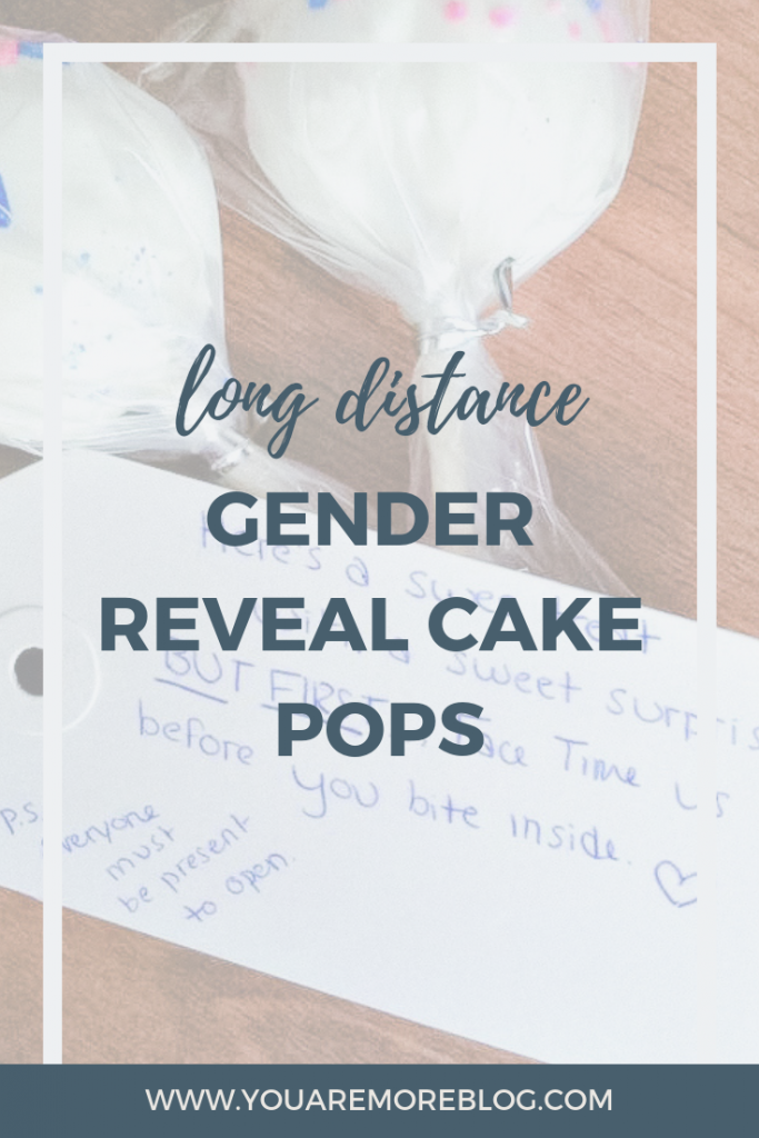 Need a unique gender reveal idea for long distance family members? Check out these long distance gender reveal cake pops!