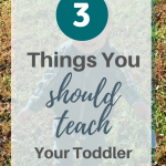 3 Things To Teach Your Toddler