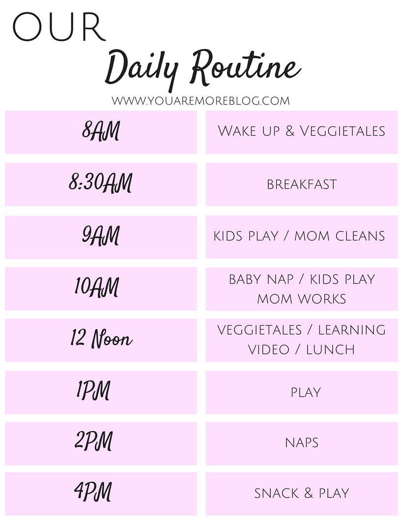 Our Daily Routine + a Printable Cleaning Schedule - You Are More