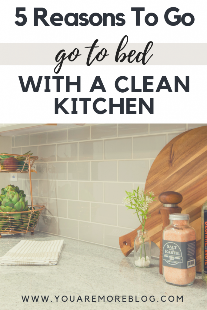 Sometimes cleaning the kitchen before bed is the last thing you want to do, but going to bed with a clean kitchen makes a big difference.