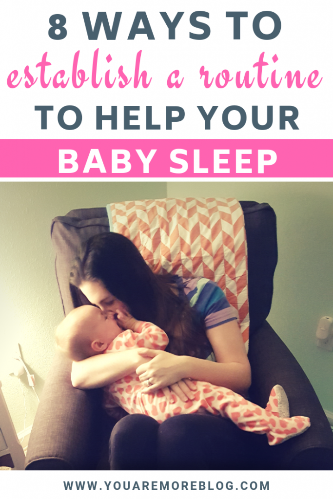 Establish a routine to help your baby sleep at night.