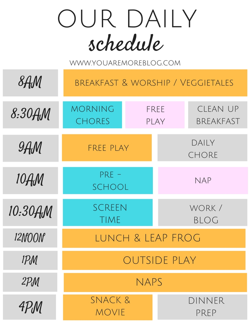 Our Daily Routine (Update & Pre-School Schedule) - You Are More