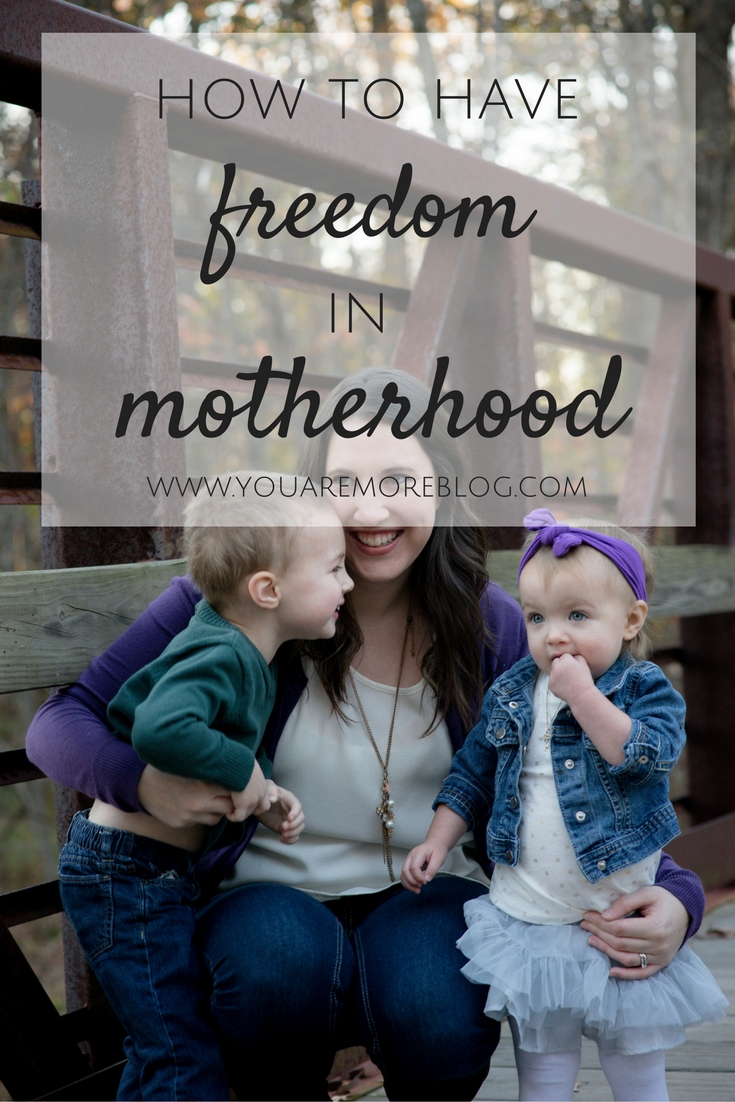 How to get out from under all the pressure and find freedom in motherhood.