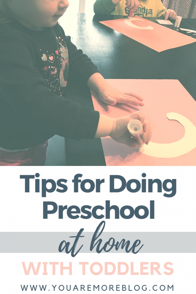 Tips for preschool at home with toddlers. Resources for preschool and more!