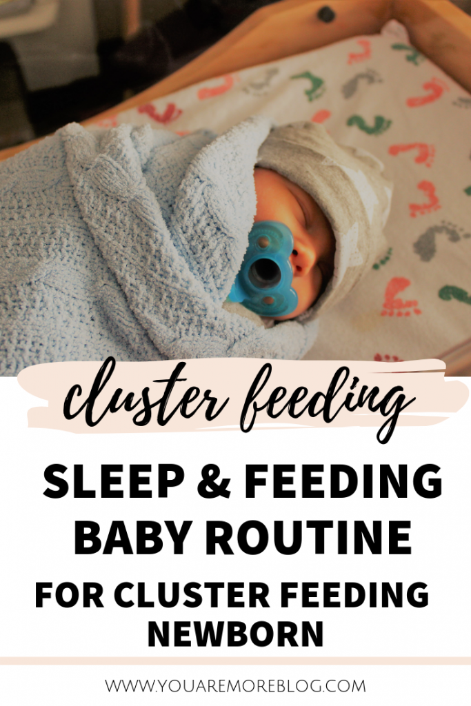 Cluster feeding newborn baby routine.