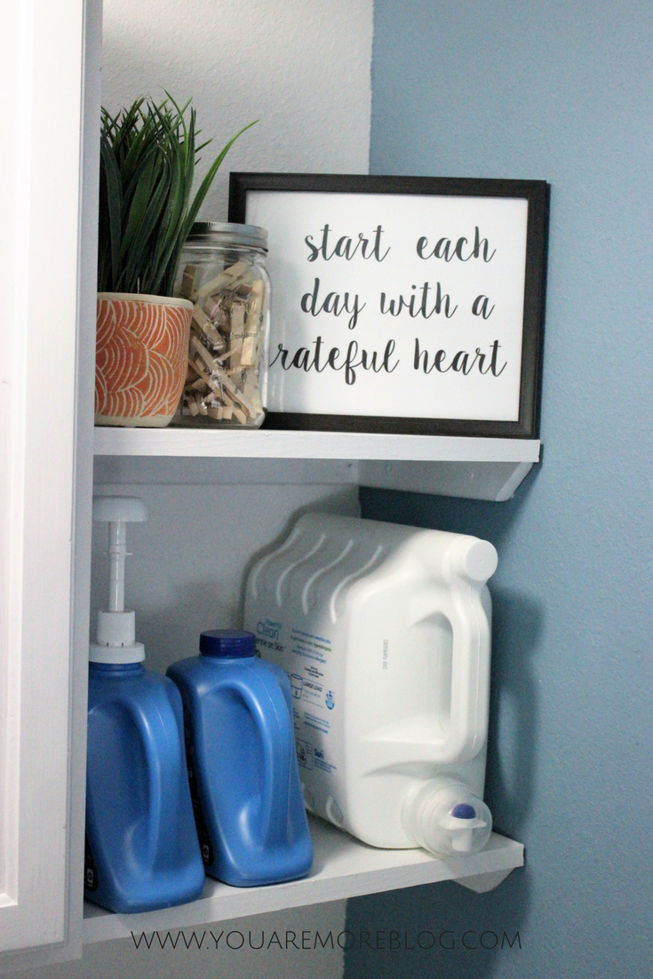 Laundry Room Makeover On a Budget - You Are More Blog