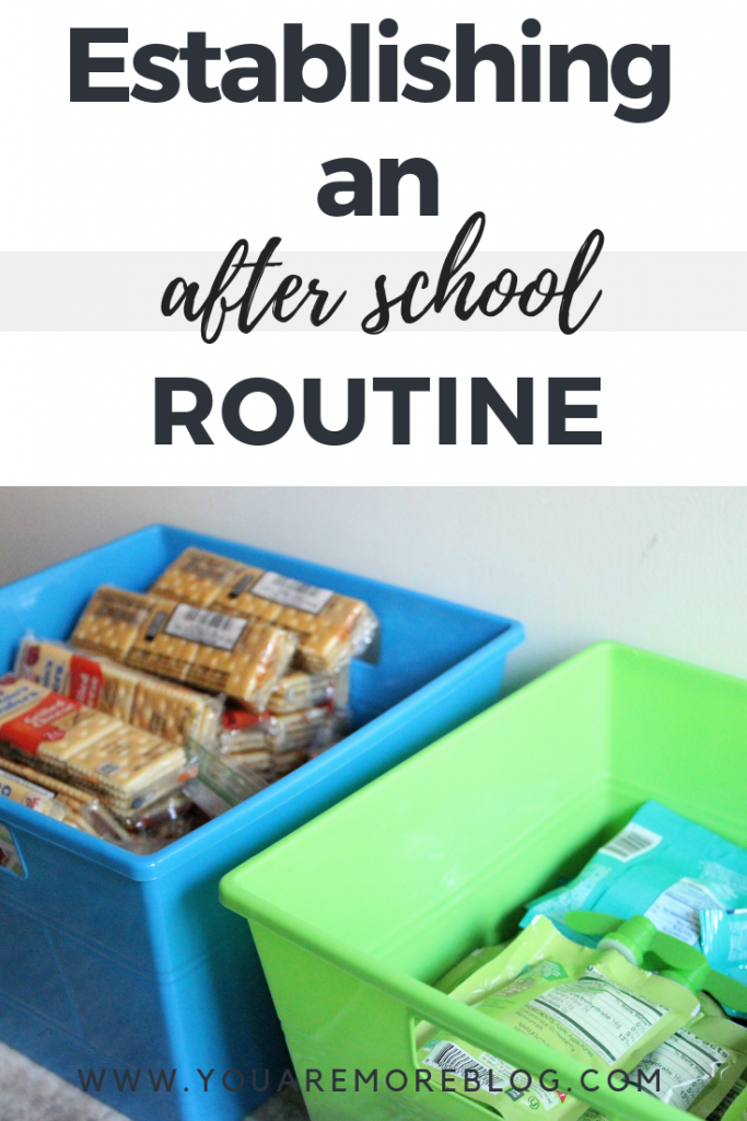 Establish an after school routine to make your afternoon run smoothly! A few simple organization hacks, and a easy after school snack can make a huge difference!