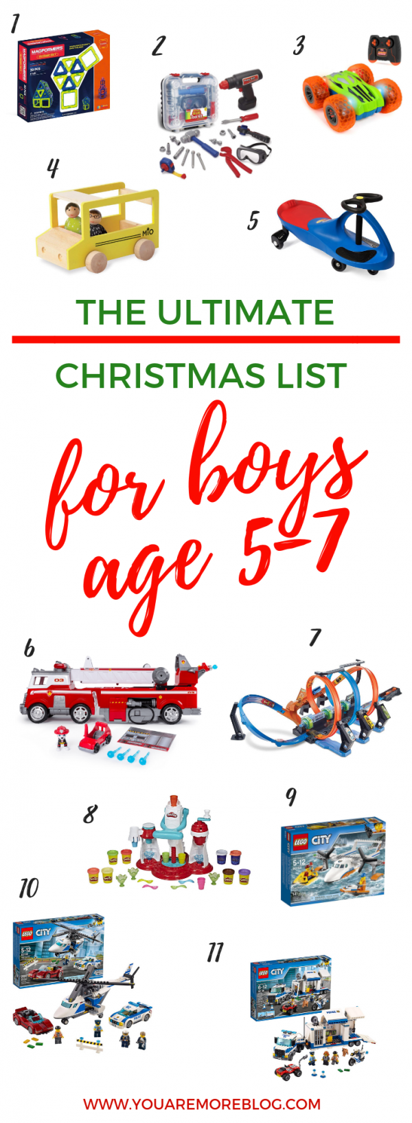 Christmas List for Boys Ages 57 You Are More