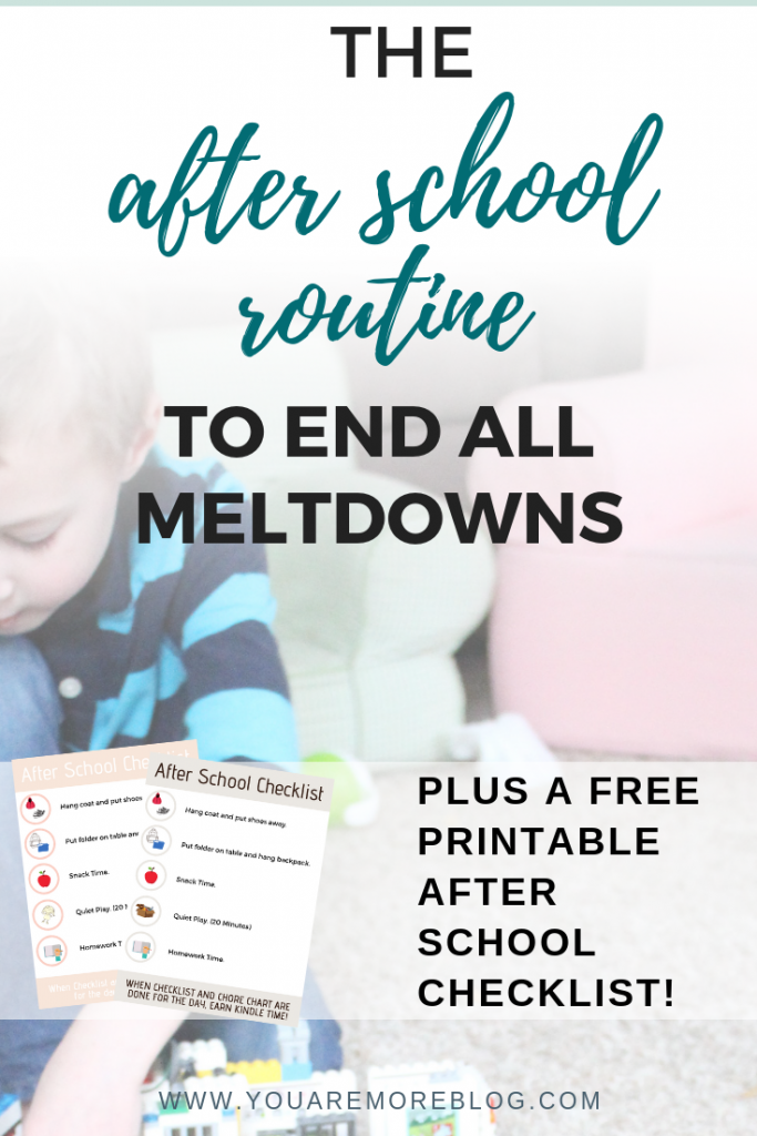 Download your free after school routine printable today!